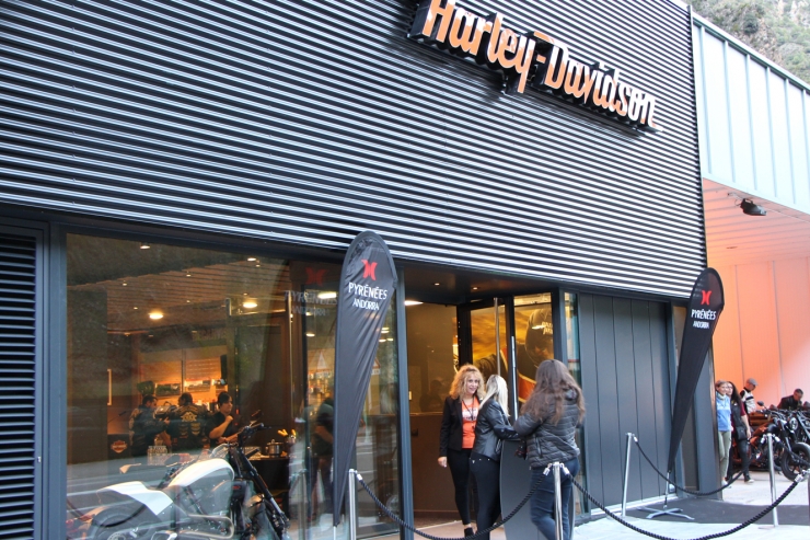 La façana del nou concessionari Harley-Davidson inaugurat aquest dimecres a Sant Julià de Lòria.